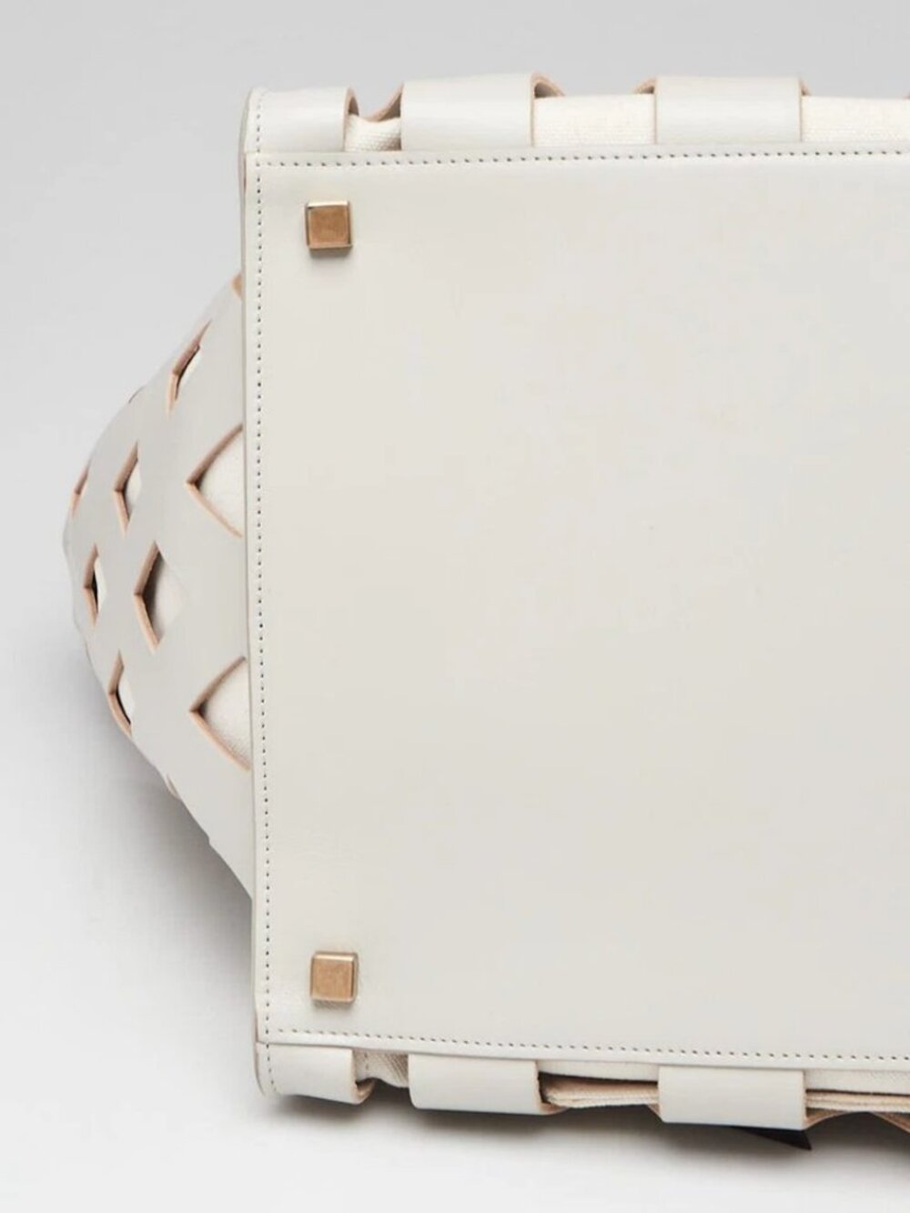Celine Pale Grey Calfskin Leather Medium Cutout Phantom Luggage Tote Bag - Picture 9 of 12